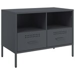 vidaXL Meubles TV 2 Pièces anthracite 68x39x50 5 cm acier
