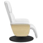 vidaXL Fauteuil inclinable avec repose-pieds blanc similicuir