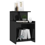 Vidaxl table de chevet noir brillant 40x35x60 cm aggloméré