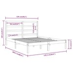 vidaXL Cadre de lit Blanc Bois de pin massif 120x200 cm