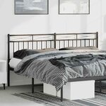 vidaXL Tête de lit métal noir 180 cm