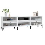 vidaXL Meuble TV blanc 150x30x44 5 cm bois d'ingénierie