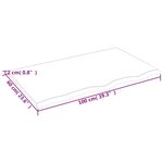 vidaXL Dessus de bureau marron foncé 100x60x2 cm bois chêne traité