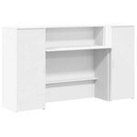 vidaXL Bureau de réception blanc 180x50x103 5 cm bois d'ingénierie