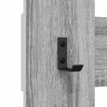 vidaXL Porte-manteau mural Montage mural Sonoma gris 65 x 3 x 100 cm