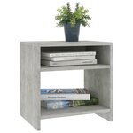 vidaXL Table de chevet Gris béton 40x30x40 cm Bois d'ingénierie