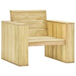 vidaXL Chaises de jardin 2 Pièces 89x76x76 cm Bois de pin imprégné