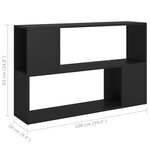 vidaXL Bibliothèque Noir 100x24x63 cm Bois d'ingénierie