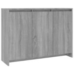 vidaXL Buffet Sonoma gris 102x33x75 cm Bois d'ingénierie