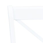 vidaXL Chaises à manger lot de 4 blanc bois d'hévéa massif