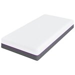 vidaXL Matelas Blanc et Gris 80 x 160 cm Tissu jacquard