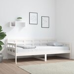 vidaXL Lit de jour Blanc Bois massif de pin 90x190 cm