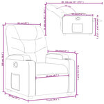 vidaXL Fauteuil inclinable Marron Similicuir