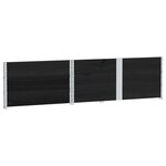 vidaXL Jardinière noir 150x100 cm bois massif de pin