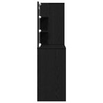 vidaXL Table de maquillage LED Chêne noir 140 x 40 x 140 cm
