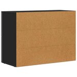 vidaXL Buffet Noir 80 5 x 35 x 59 cm Bois d'ingénierie