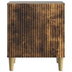 vidaXL Cabinet de chevet 2 Pièces Chêne fumé 43 x 34 5 x 50 cm
