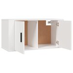 vidaXL Meuble TV mural Blanc 80x34 5x40 cm