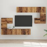 vidaXL Ensemble meuble TV 8 Pièces Bois ancien Moyen 30.5 x 30 x 30 cm