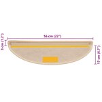 vidaXL Tapis d'escalier autocollants 30 Pièces 56x17x3 cm berbère