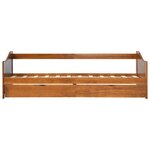 vidaXL Cadre de lit extensible Marron miel Bois de pin 90x200 cm