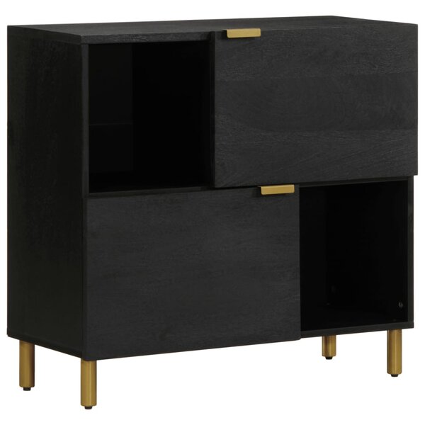 vidaXL Buffet noir 80x33x75 cm bois d'ingénierie