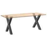 vidaXL Pieds de table à manger en forme de X  2 pièces  anthracite  80 x (72-73) cm  acier