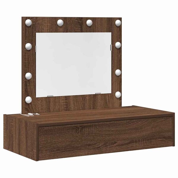 vidaXL Table de Toilette Marron 83 x 40 x 70 cm Bois d'ingénierie
