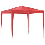 vidaXL Tente de fête 250 x 250 x 240 cm Rouge PE et acier