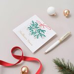 Lot de 6 cartes de voeux avec enveloppe  coffret croix-rouge joyeuses fêtes - sapin - draeger paris