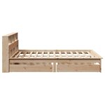 vidaXL Lit bibliothèque sans matelas 120x200 cm bois de pin massif
