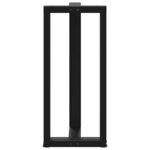 vidaXL Pieds de table de bar en forme de T  2 pièces  noir  50 x 35 x (90-91) cm  acier
