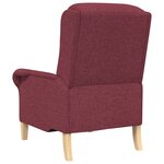 vidaXL Fauteuil Moderne Rouge Vin Tissu en Polyester avec Structure en Bois