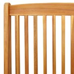 vidaXL Chaises de jardin pliantes avec coussin blanc  6 pièces en bois d'acacia solide.