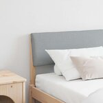 vidaXL Tête de lit capitonnée Gris clair 200 cm Pin massif