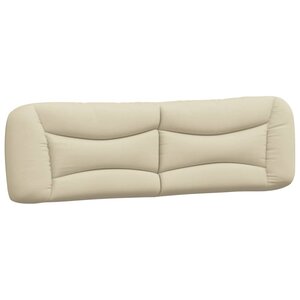 vidaXL Coussin de tête de lit Hvar crème 180 cm tissu