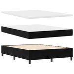 vidaXL Lit à ressorts avec matelas Noir 140 x 190 cm tissu