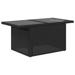 vidaXL Salon de jardin 6 Pièces avec coussins noir résine tressée