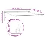 vidaXL Auvent Électrique Anthracite 3 x 2 5 m Aluminium