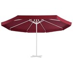 vidaXL Tissu de remplacement pour parasol d'extérieur Bordeaux 515 cm