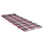 vidaXL Coussin de transat ensoleillé Rouge et gris 178 x 60 x 4 cm