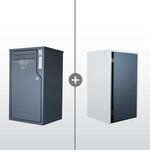 Boîte aux lettres et colis 2-en-1 connectée Boks One + Porte arrière pour encastrement (RAL 7016)