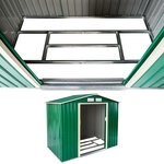 Tectake abri de jardin métal 2 7 m² toiture 2 pans - vert/blanc