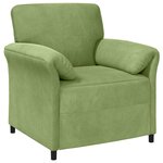 vidaXL Canapé 1 place Vert clair 88 x 83 x 95 cm Velours