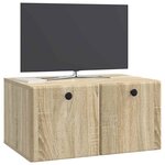 vidaXL Meuble TV mural 59 5 x 41 x 30 cm Chêne Sonoma