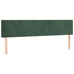 vidaXL Tête de lit à LED Vert foncé 160x5x78/88 cm Velours