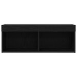 vidaXL Meuble TV Chêne noir 80 x 30 x 30 cm Bois d'ingénierie