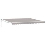 vidaXL Auvent Gris clair 4 5 × 3 m Polyester et métal