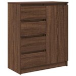 vidaXL Buffet avec tiroirs chêne brun 71x35x84 cm bois d'ingénierie