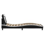 vidaXL Cadre de lit sans matelas noir et blanc 100x200 cm similicuir